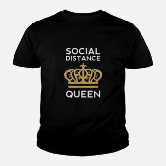 Social Distance Queen Youth T-shirt | Crazezy