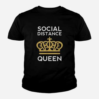 Social Distance Queen Youth T-shirt | Crazezy