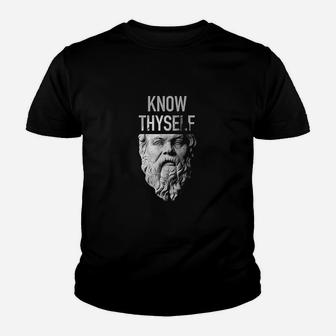 Socrates Delphi Orcale Know Thyself Philosophy Gift Youth T-shirt | Crazezy DE