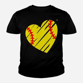 Softball Grandma Loves Her Softball Girls Youth T-shirt | Crazezy
