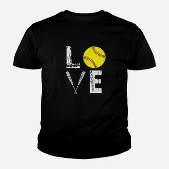 Softball Love Youth T-shirt | Crazezy UK