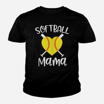 Softball Mama Womens Mom Game Day Gift Baseball Youth T-shirt | Crazezy CA