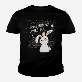 Some Bunny Loves Me Valentines Day Easter Winter Rabbit Youth T-shirt - Monsterry