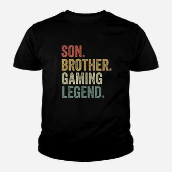 Son Brother Gaming Legend Youth T-shirt | Crazezy