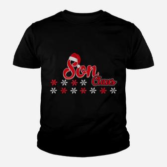 Son Claus Matching Family Christmas Pajamas Gifts Youth T-shirt | Crazezy