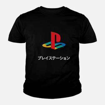 Sony Playstation Japanese Kanji Youth T-shirt | Crazezy