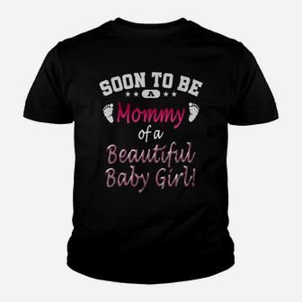Soon To Be A Mommy Baby Girl Expecting Mother Gift Youth T-shirt | Crazezy AU