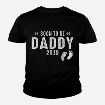 Soon To Be Daddy Est 2019 Tshirt First Time New Fathers Day Youth T-shirt | Crazezy