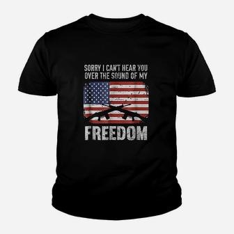 Sorry I Cant Hear You Over The Sound Of My Freedom Youth T-shirt | Crazezy