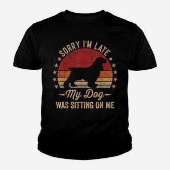 Sorry I'm Late My Dog Was Sitting On Me Cocker Spaniel Youth T-shirt | Crazezy DE