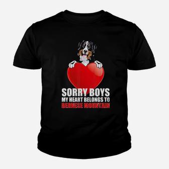 Sorry My Heart Belong To Bernese Mountain Valentines Youth T-shirt - Monsterry