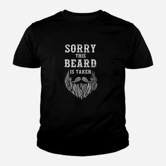 Sorry This Beard Is Taken Funny Valentines Day Gift For Him Youth T-shirt | Crazezy
