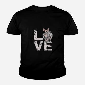Sphynx Cat Hairless Cats Owner Valentines Day Youth T-shirt - Monsterry DE