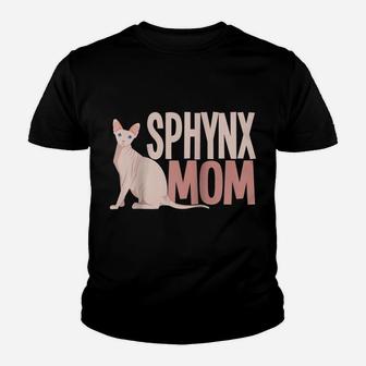 Sphynx Mom Cat Sphinx Hairless Cat Lovers Owner Gift Raglan Baseball Tee Youth T-shirt | Crazezy