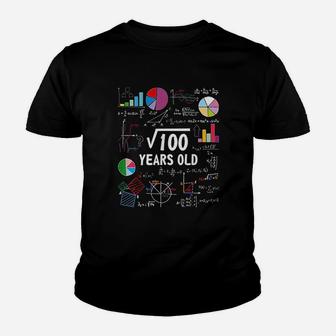 Square Root Of 100 10Th Birthday 10 Year Old Youth T-shirt | Crazezy