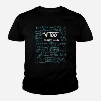 Square Root Of 100 10Th Birthday 10 Years Old Youth T-shirt | Crazezy DE
