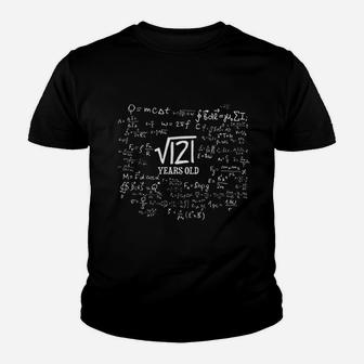 Square Root Of 121 11Th Birthday 11 Years Old Youth T-shirt | Crazezy UK