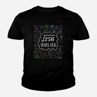 Square Root Of 256 16Th Birthday For 16 Years Old Youth T-shirt | Crazezy