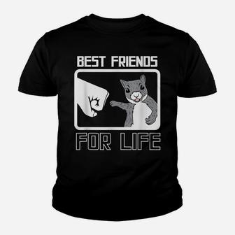 Squirrel Best Friend For Life Cute Funny Youth T-shirt | Crazezy