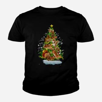 Squirrel Christmas Tree Funny Squirrel Lover Gifts Xmas Idea Sweatshirt Youth T-shirt | Crazezy