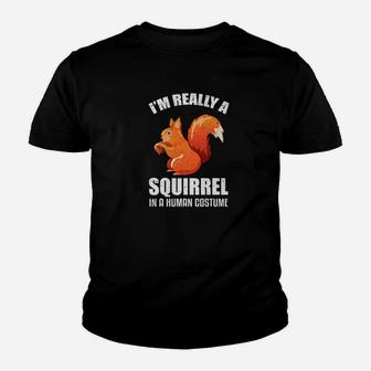 Squirrel In A Human Costume Pet Animal Wildlife Youth T-shirt - Thegiftio UK