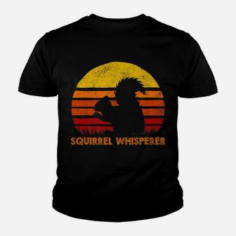 Squirrel Whisperer Retro Sunset Silhouette Vintage Safari Youth T-shirt | Crazezy