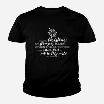 St Augustine Of Hippo Catholic Saint Quotes Youth T-shirt | Crazezy