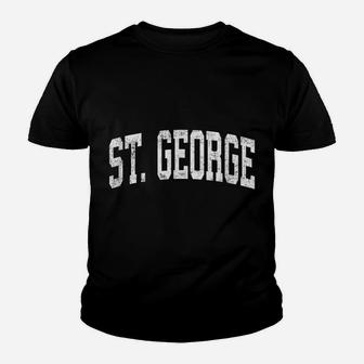 St George Utah Ut Vintage Athletic Sports Design Youth T-shirt | Crazezy UK