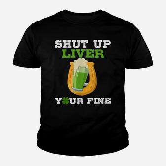 St Patrick Day Pictures And Quotes T-Shirt Drinking Green Youth T-shirt | Crazezy UK