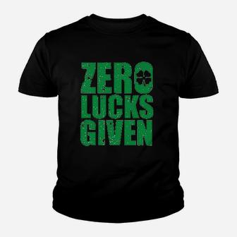 St Patrick Day Zero Lucks Given Funny Drinking Youth T-shirt | Crazezy UK