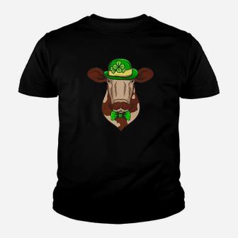 St Patricks Day Cute Cow Funny Irish Youth T-shirt - Thegiftio UK