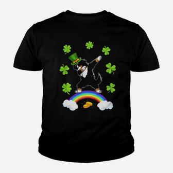 St Patricks Day Dabbing Lepricorn Irish Bernese Mountain Youth T-shirt - Monsterry AU