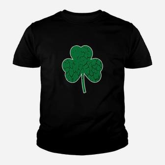St Patricks Day Distress Irish Shamrock Lucky Leaf Clover Youth T-shirt - Monsterry DE
