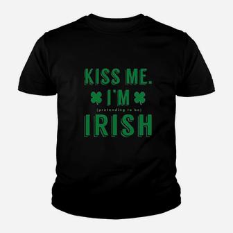 St Patricks Day Funny Green Shamrock Irish Full Youth T-shirt | Crazezy