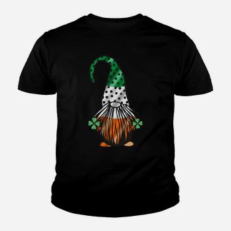 St Patricks Day Gnome Irish Flag Leprechaun With Shamrocks Youth T-shirt | Crazezy UK