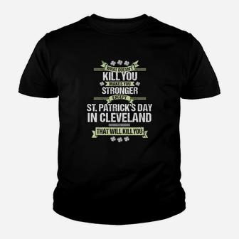 St Patricks Day In Cleveland Funny Bar Drinking Youth T-shirt - Thegiftio UK