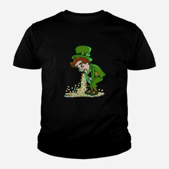 St Patricks Day Leprechaun Puking Lucky Charms Youth T-shirt - Thegiftio UK