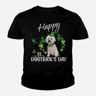 St Patricks Day My Bichon Frise Is My Lucky Charm Youth T-shirt - Monsterry DE