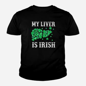 St Patricks Day My Liver Is Irish Youth T-shirt - Monsterry UK