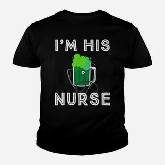 St Patricks Day Nurse Shirt Green Irish Clover Lucky Nurse Youth T-shirt | Crazezy