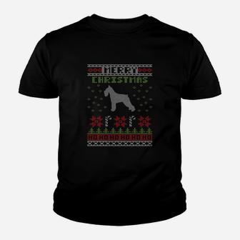 Standard Schnauzer Dog Ugly Christmas Sweater Sweatshirt Youth T-shirt | Crazezy