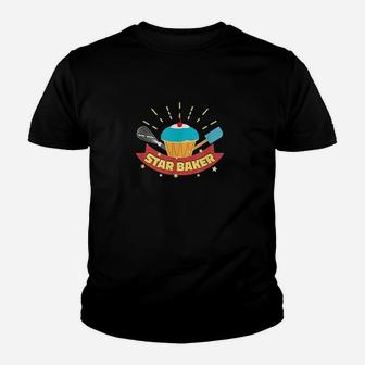Star Baker Funny Baking Cupcake Muffin Youth T-shirt | Crazezy