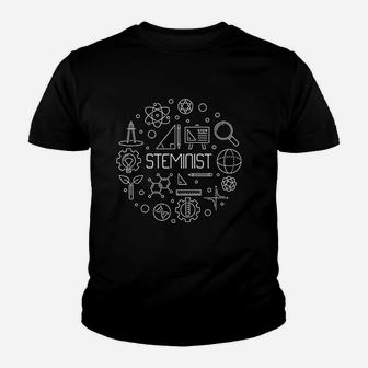 Steminist Stem Scientist Youth T-shirt | Crazezy