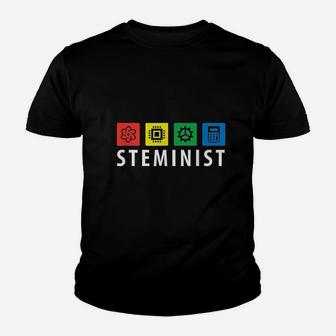 Steminist Support Stem Programs Feminist Youth T-shirt | Crazezy CA