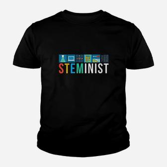 Steminist Support Stem Programs Youth T-shirt | Crazezy UK