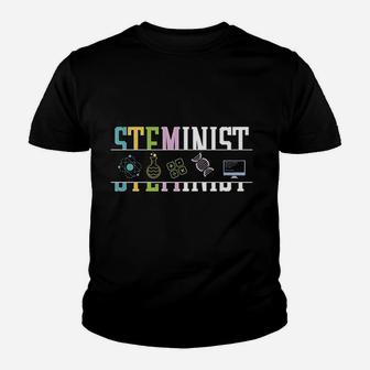 Steminist Womans Rights Physics Science Youth T-shirt | Crazezy CA