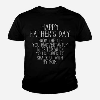 Step Dad Fathers Day Gift Funny Step Son Gift Joke Youth T-shirt | Crazezy