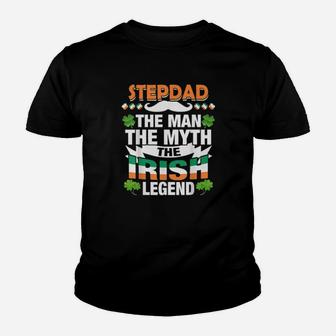 Stepdad The Man The Myth The Irish Patricks Day Youth T-shirt - Monsterry DE