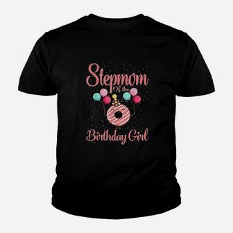 Stepmom Of The Birthday Girl Donut Youth T-shirt | Crazezy