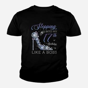 Stepping Into 17Th Birthday Born 2003 Gifts 17 Years Old Youth T-shirt | Crazezy CA